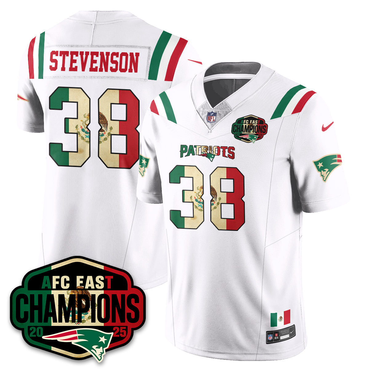 NE Mexico AFC East Division Champions Vapor Limited Jersey - All Stitched