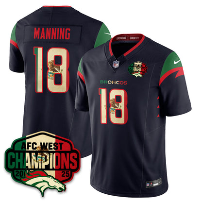 DEN Mexico AFC West Division Champions Vapor Limited Jersey - All Stitched