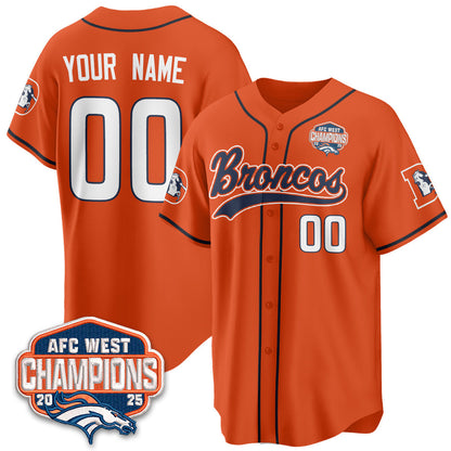 DEN AFC West Division Champions Vapor Limited Baseball Custom Jersey - All Stitched