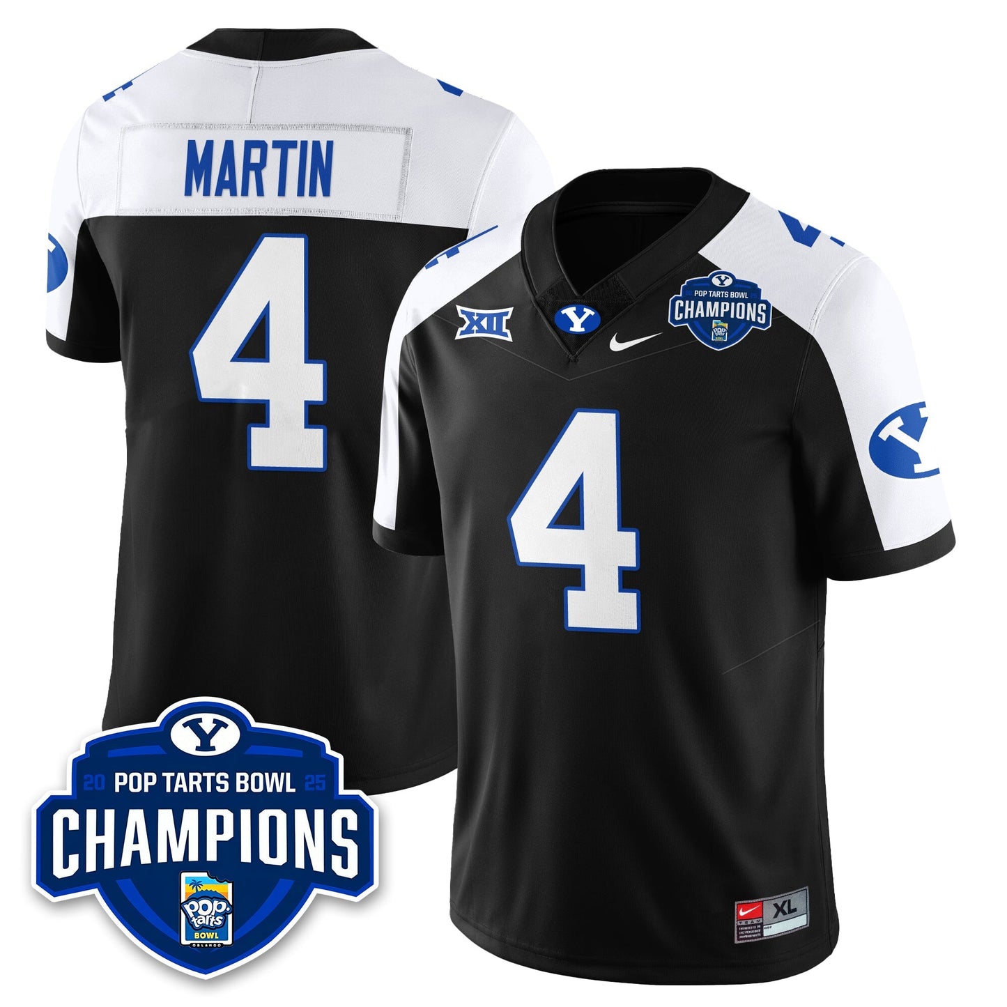 BYU Cougars Football 2025 Pop-Tarts Bowl Champions Jersey - All Stitched