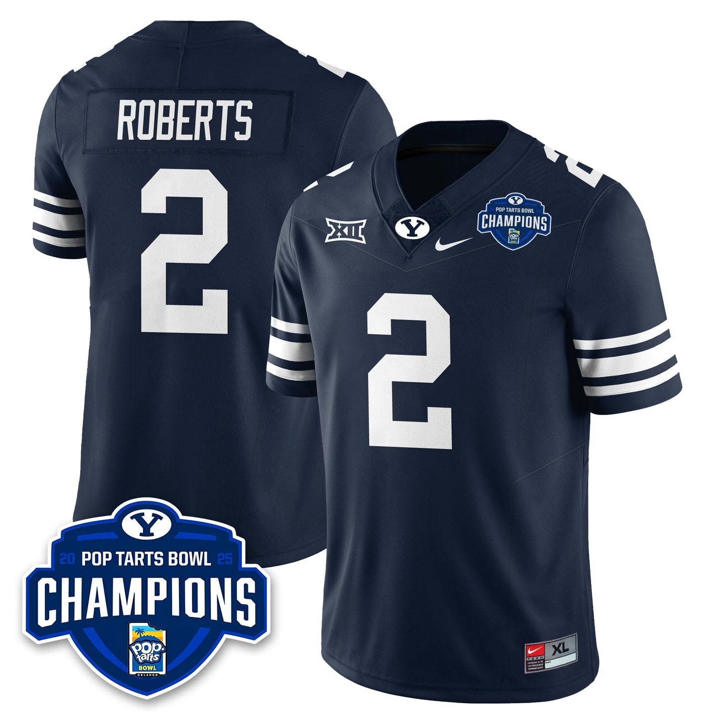BYU Cougars Football 2025 Pop-Tarts Bowl Champions Jersey - All Stitched