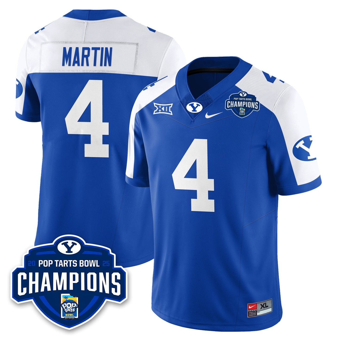 BYU Cougars Football 2025 Pop-Tarts Bowl Champions Jersey - All Stitched