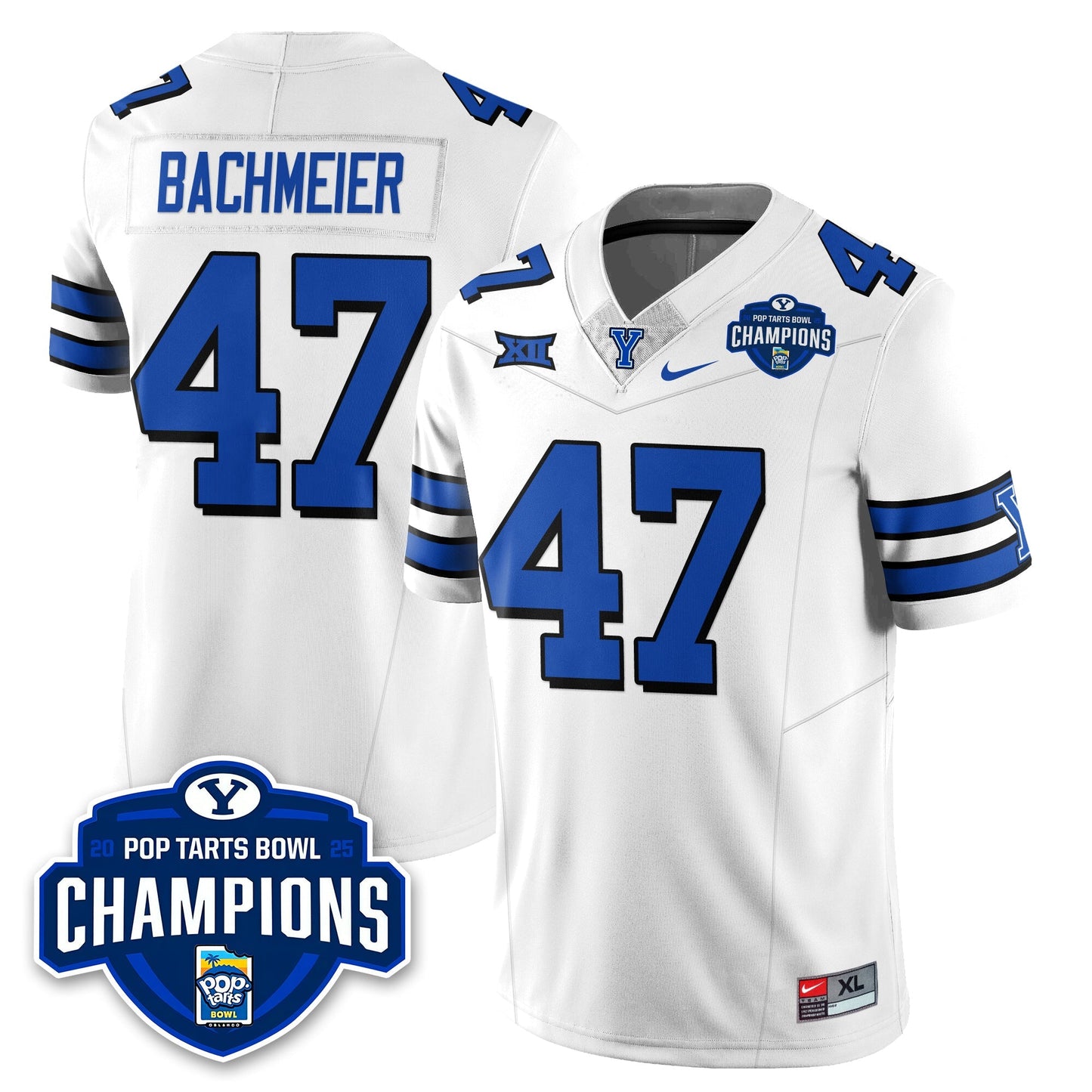 BYU Cougars Football 2025 Pop-Tarts Bowl Champions Jersey - All Stitched