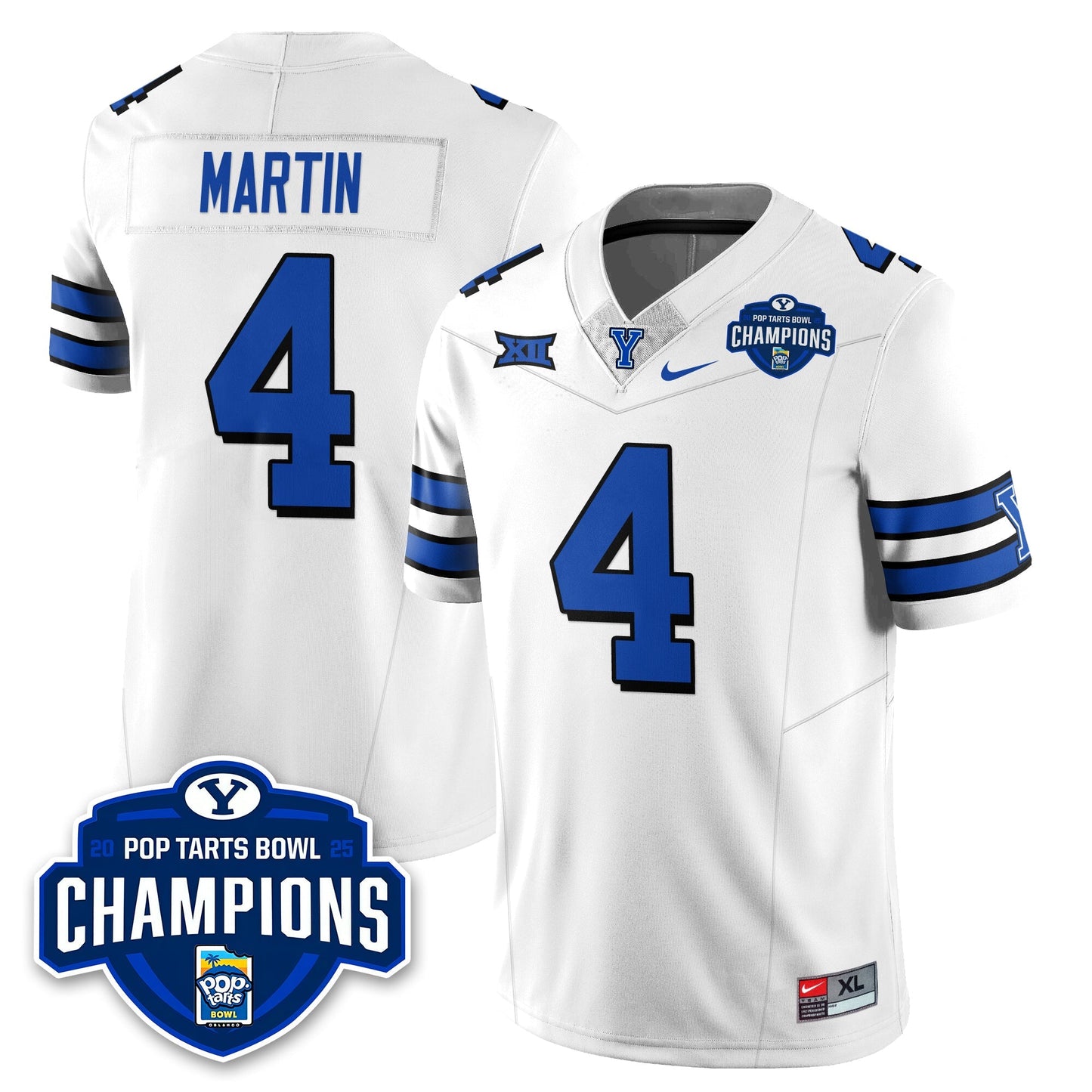 BYU Cougars Football 2025 Pop-Tarts Bowl Champions Jersey - All Stitched