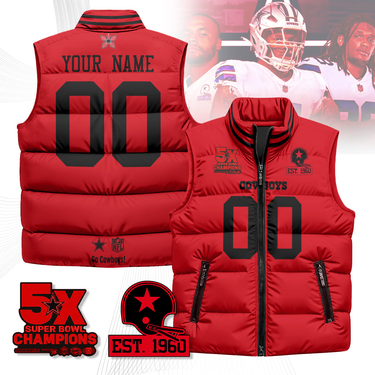 Custom DAL 'Stranger Things Edition' Unisex Puffer Vest