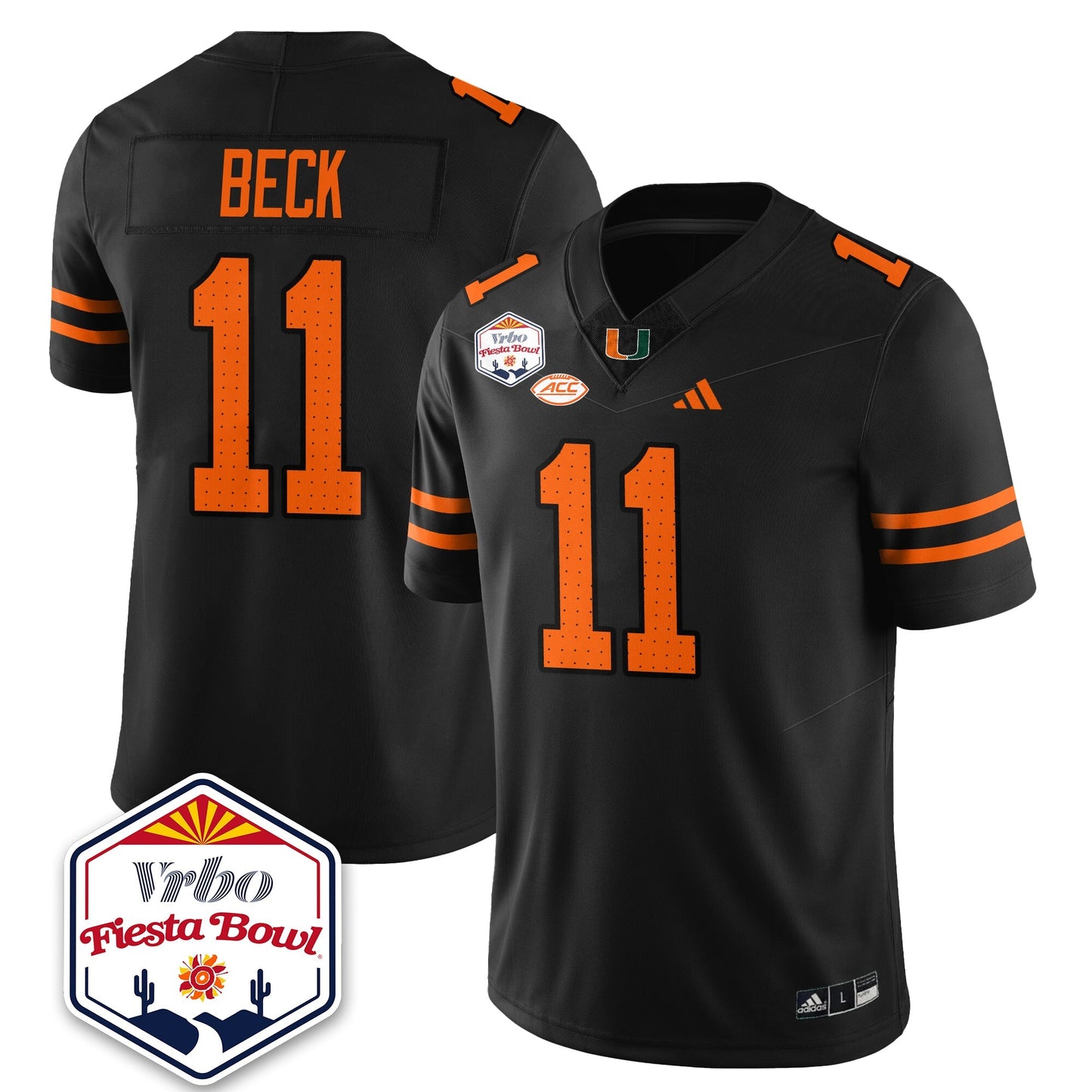 MIA Football Vapor Limited Jersey - Vrbo Fiesta Bowl - All Stitched