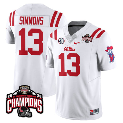Ole Miss Football Vapor Limited Jersey - Allstate Sugar Bowl Champions - All Stitched