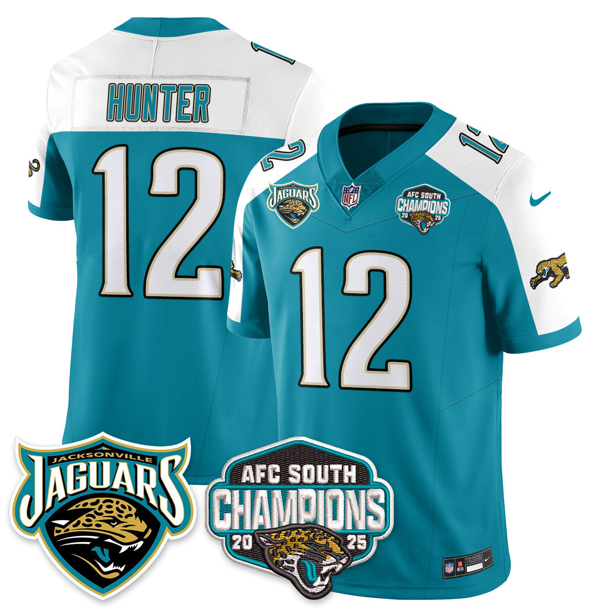 DET AFC South Division Champions Vapor Limited Throwback Jersey - All Stitched