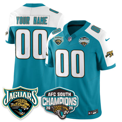 Custom DET AFC South Division Champions Vapor Limited Throwback Jersey - All Stitched