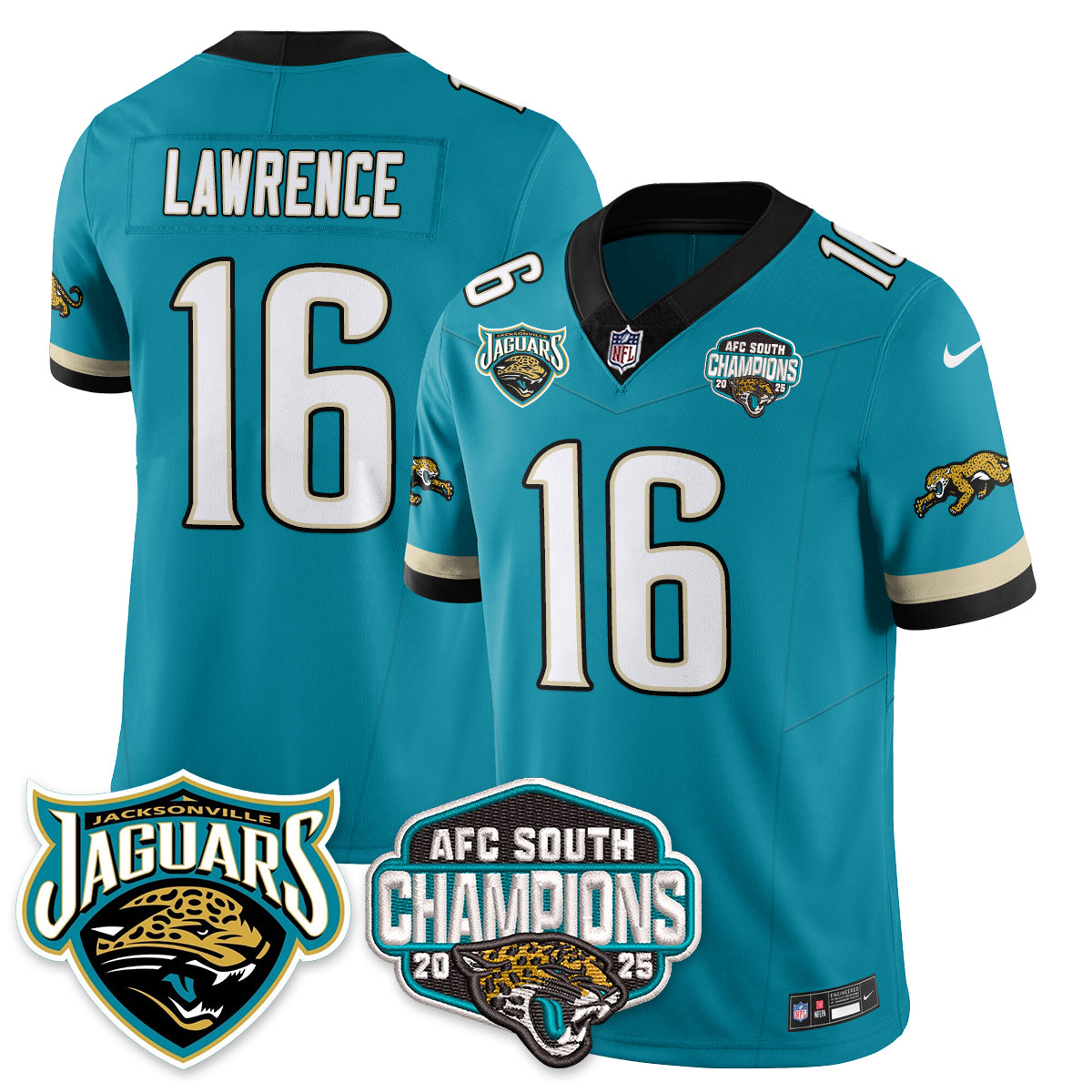 DET AFC South Division Champions Vapor Limited Throwback Jersey - All Stitched
