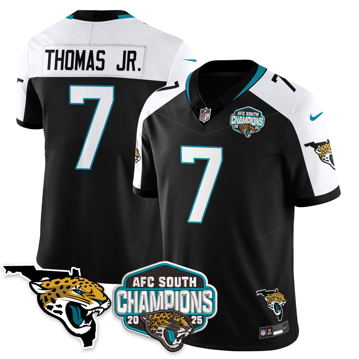 DET AFC South Division Champions Vapor Limited Jersey - All Stitched
