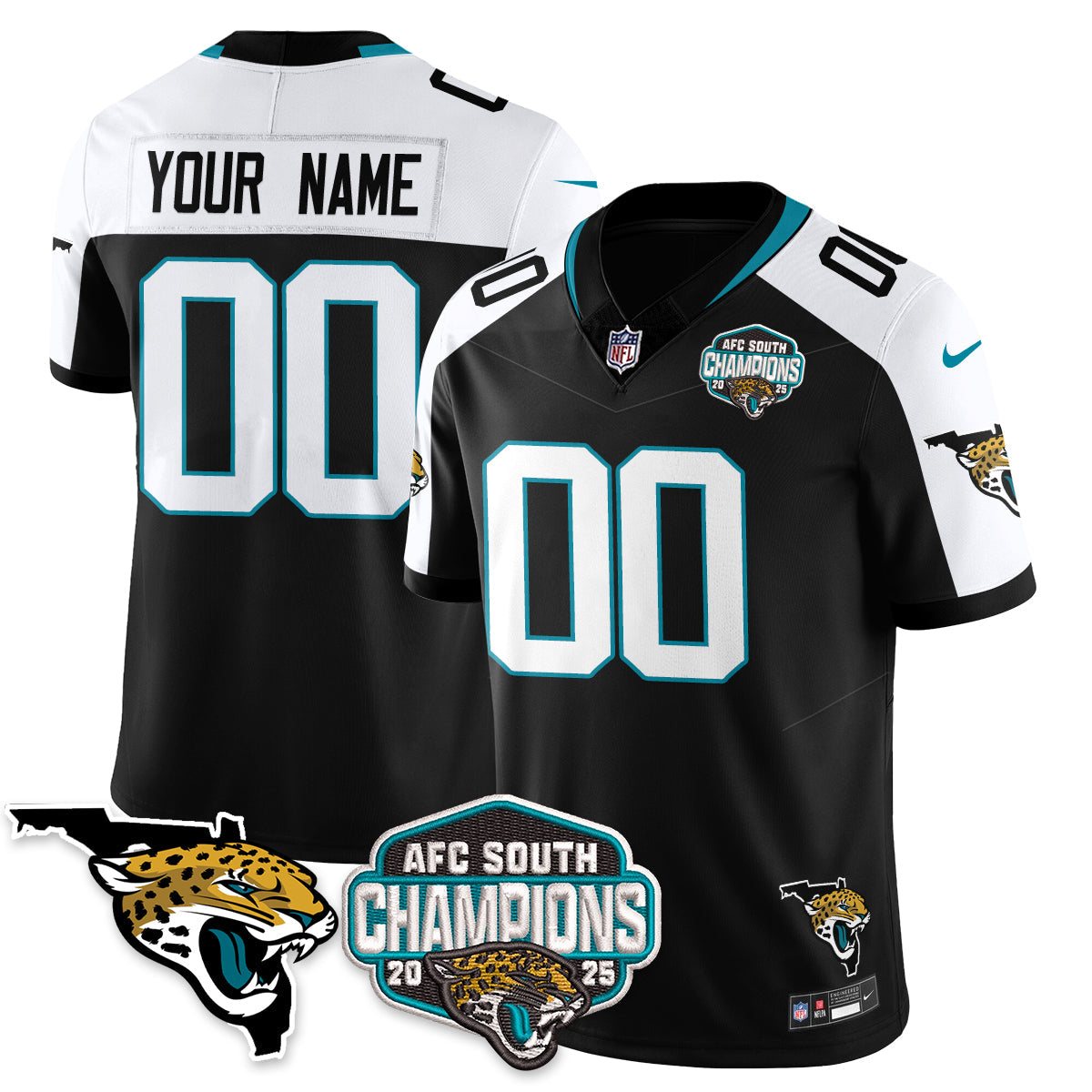 DET AFC South Division Champions Vapor Limited Jersey - All Stitched