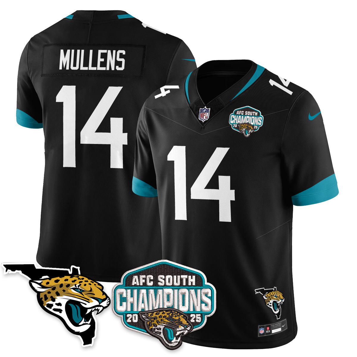 DET AFC South Division Champions Vapor Limited Jersey - All Stitched