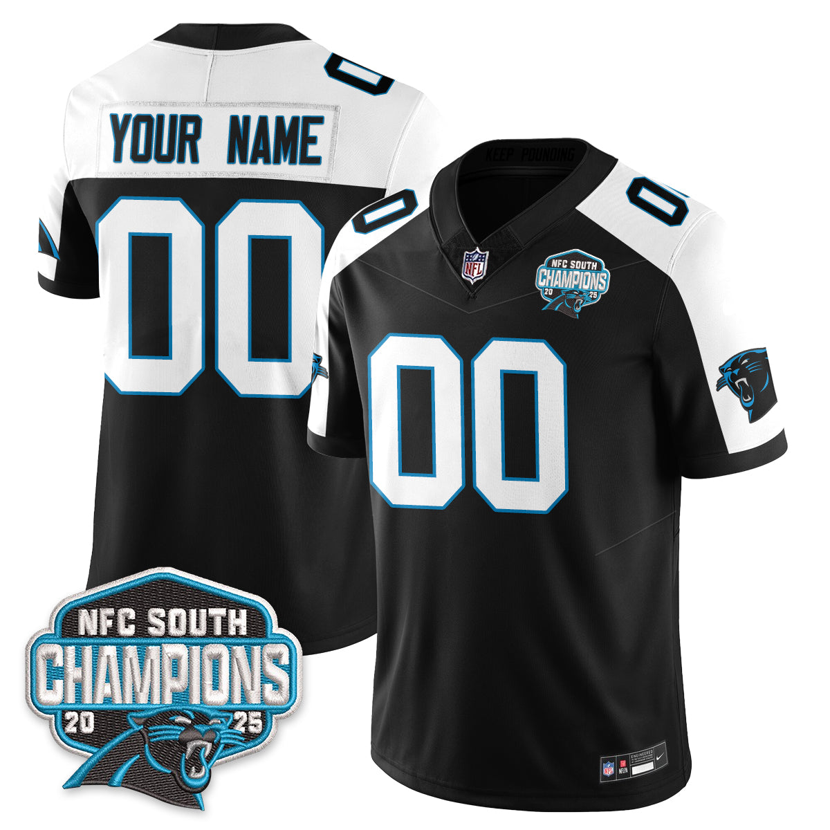 CAR NFC South Division Champions Vapor Limited Jersey n1 - All Stitched