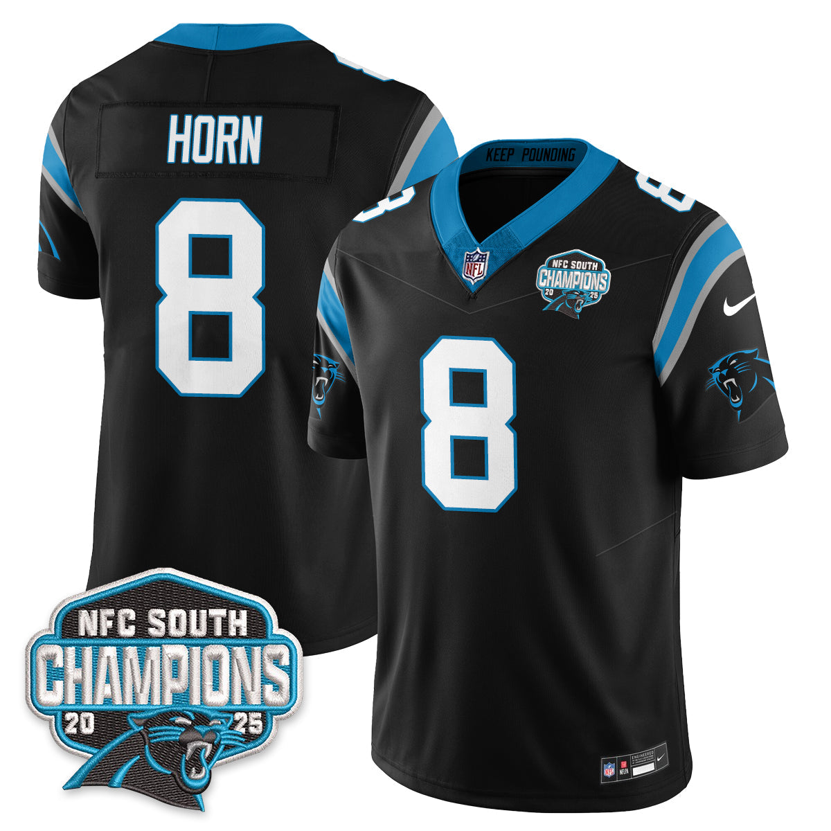 CAR NFC South Division Champions Vapor Limited Jersey n1 - All Stitched