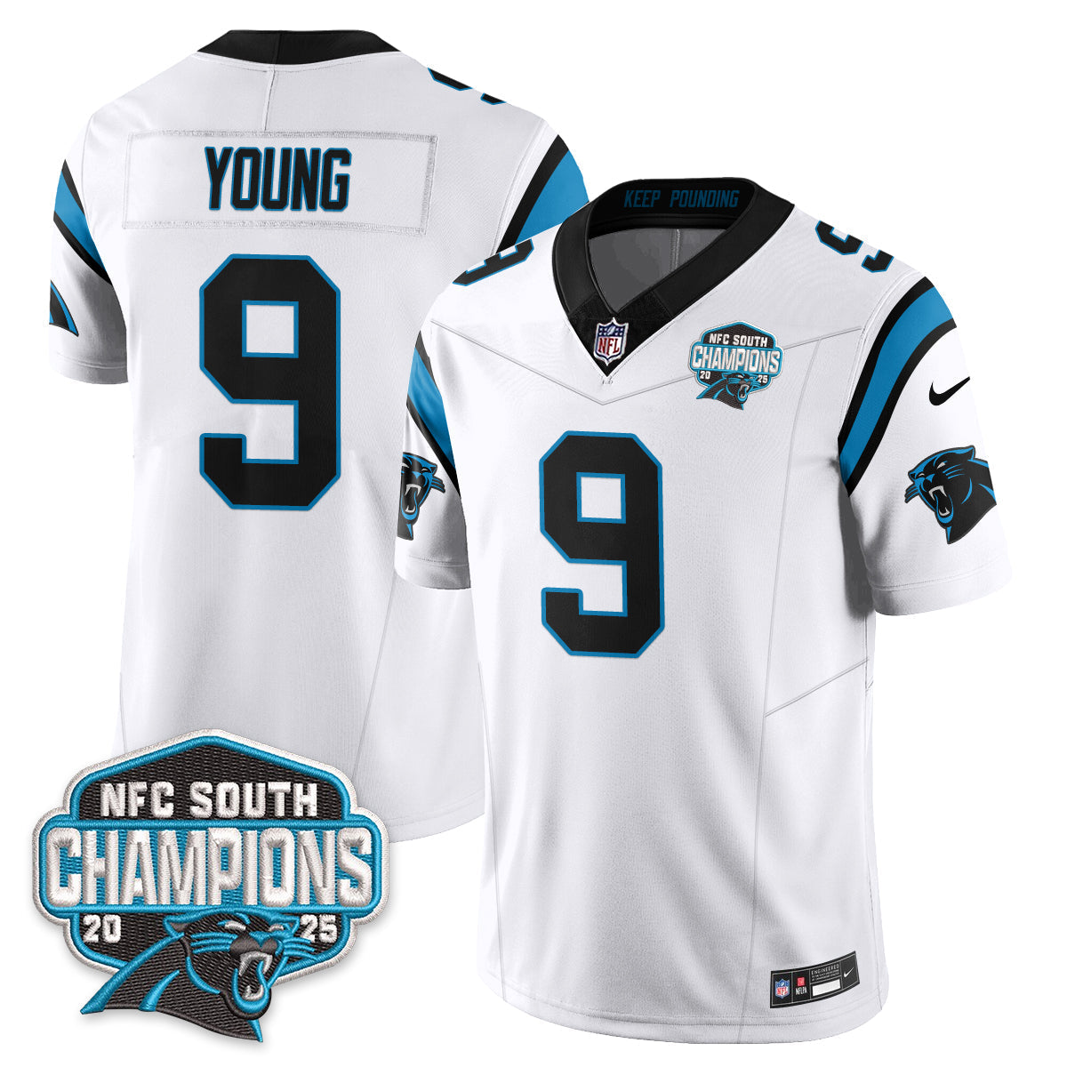 CAR NFC South Division Champions Vapor Limited Jersey n1 - All Stitched