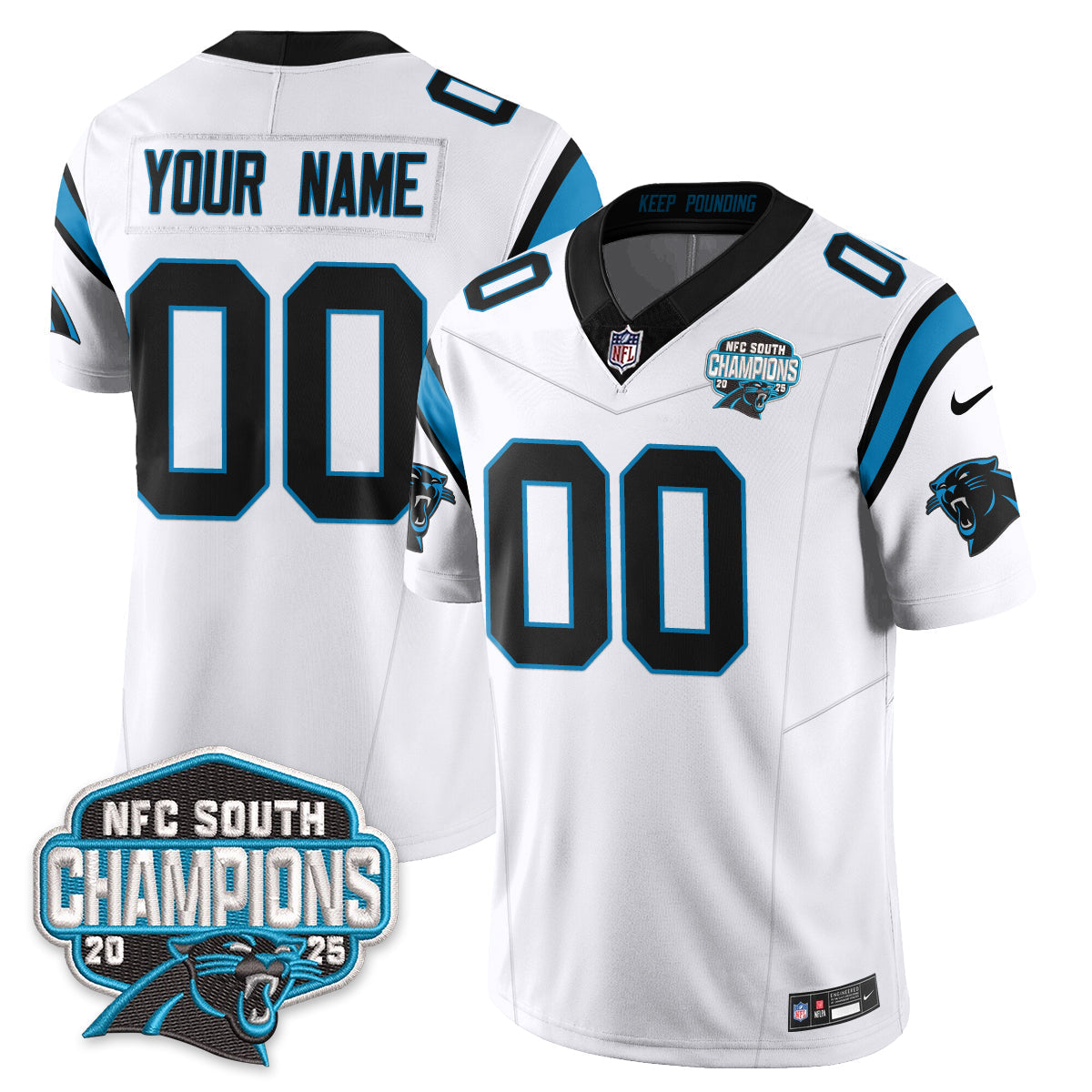 CAR NFC South Division Champions Vapor Limited Jersey n1 - All Stitched