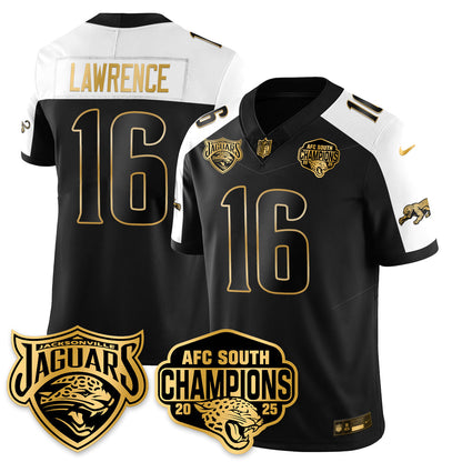 DET AFC South Division Champions Vapor Limited Gold Jersey - All Stitched