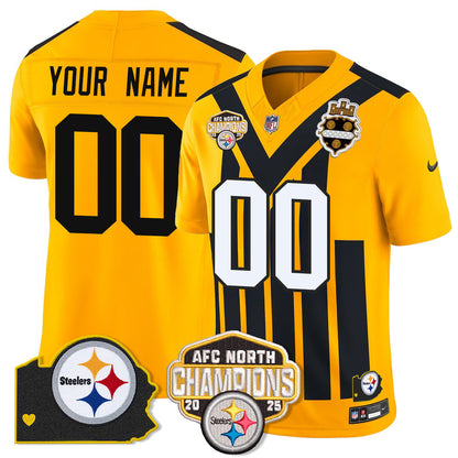 Custom PIT AFC North Division Champions Vapor Limited Jersey N1 - All Stitched
