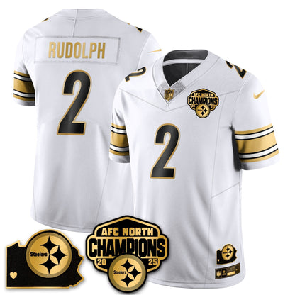 PIT AFC North Division Champions Vapor Limited Gold Jersey - All Stitched