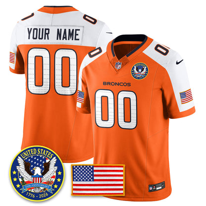 DEN "United States 250th Anniversary Patch" Vapor Limited Jersey - All Stitched