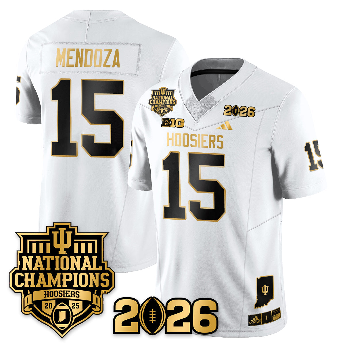 Indiana H Vapor Limited Football Gold Jersey - 2025 National Champions - All Stitched