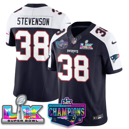 NE 2025 Vapor Jersey - AFC Champions Limited Patch - All Stitched