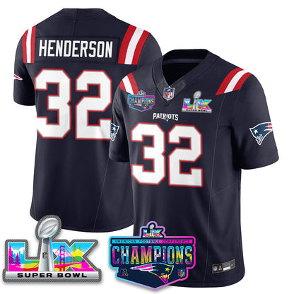 NE 2025 Vapor Jersey - AFC Champions Limited Patch - All Stitched