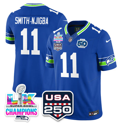 SEA Super Bowl LX Champions Jersey - All Stitched N1