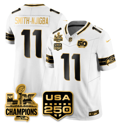 SEA SBLX Champs & US 250th Patch Vapor Limited Jersey - All Stitched
