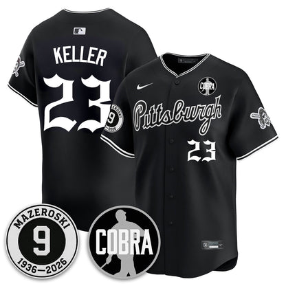 PIT Memories Vapor Limited Gothic Jersey - Bill Mazeroski Patch - All Stitched
