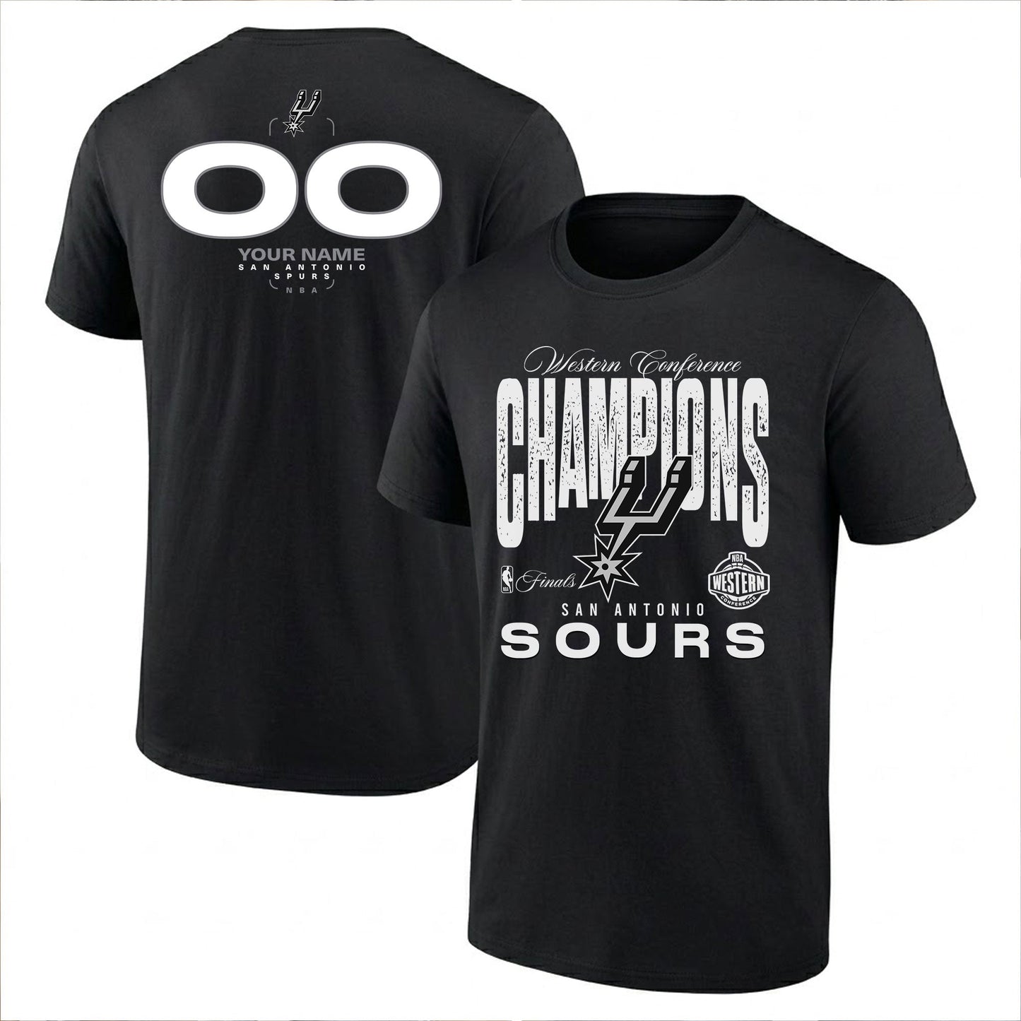 SAS 2026 NBA Western Conference Champions Custom Printed T-Shirt