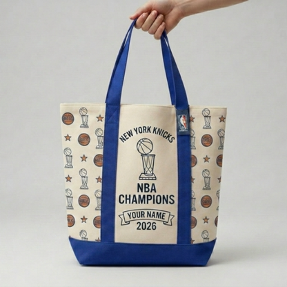 NYK 2026 Basketball Champions Custom Printed Canvas Tote Bag V2