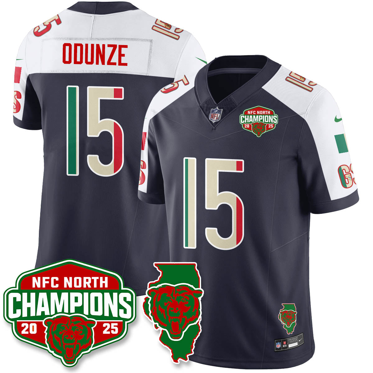CHI Mexico NFC North Division Champions Vapor Limited Jersey - All Stitched
