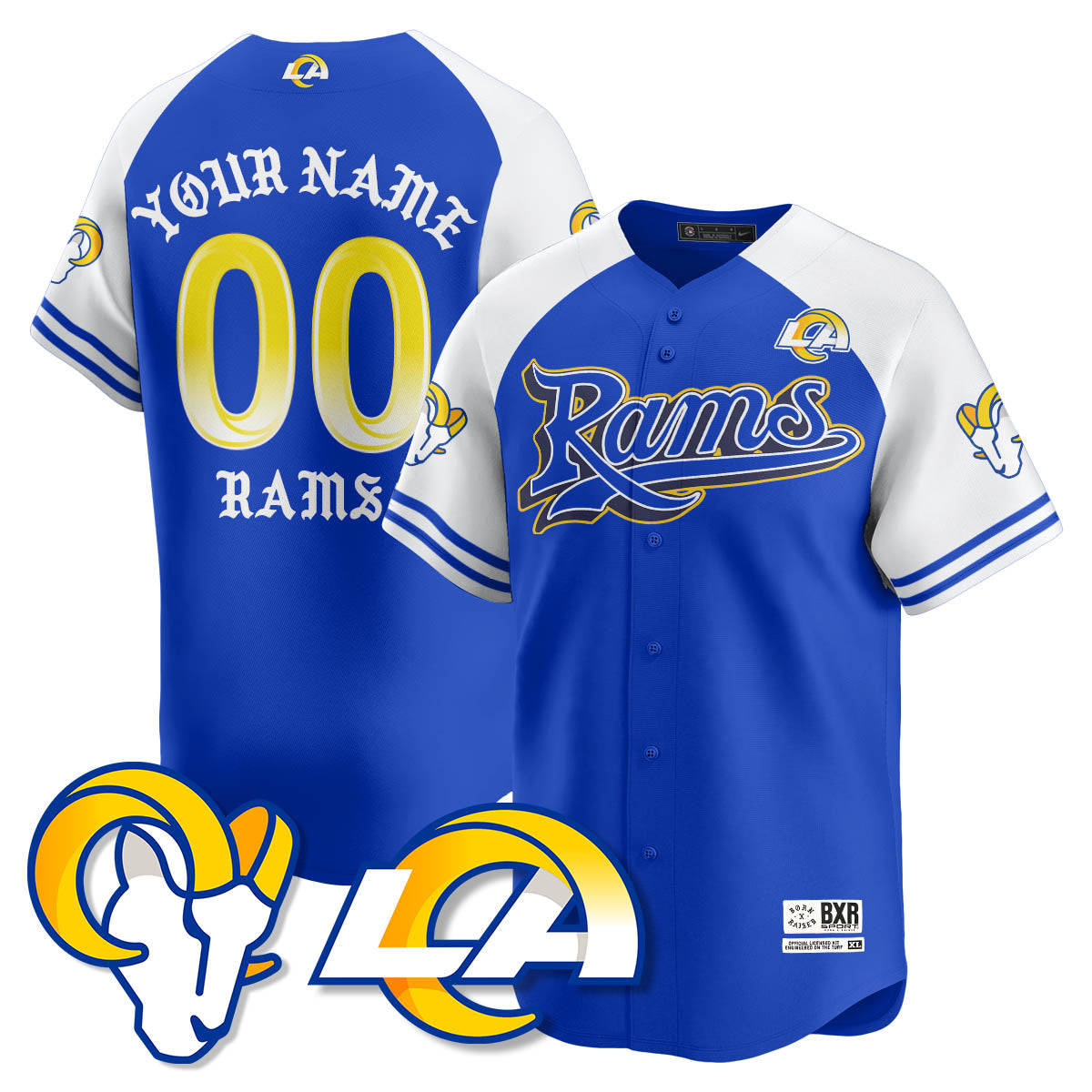 Custom LAR Born x Raised Baseball Jersey - All Stitched