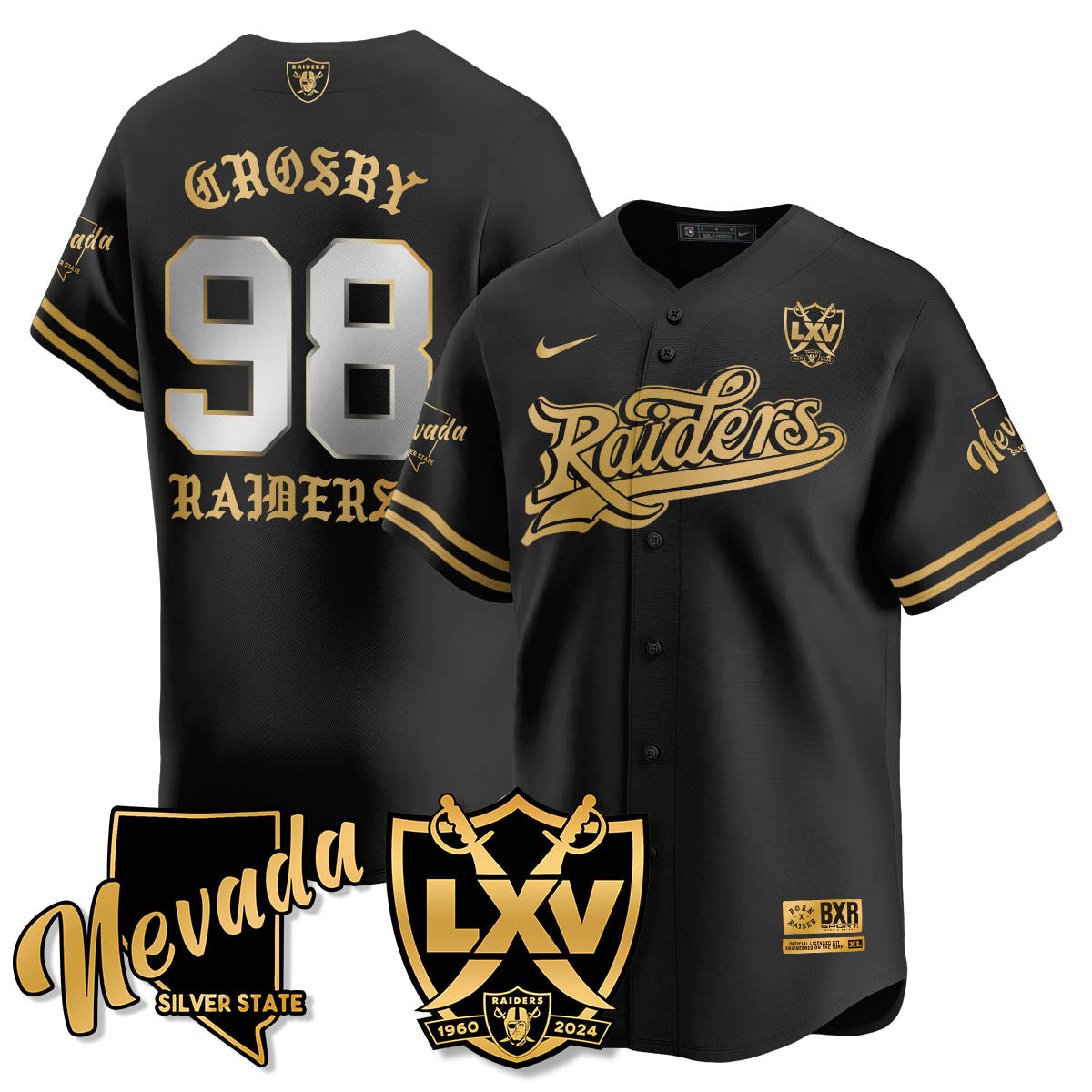 LVR Born x Raised Baseball Jersey - All Stitched
