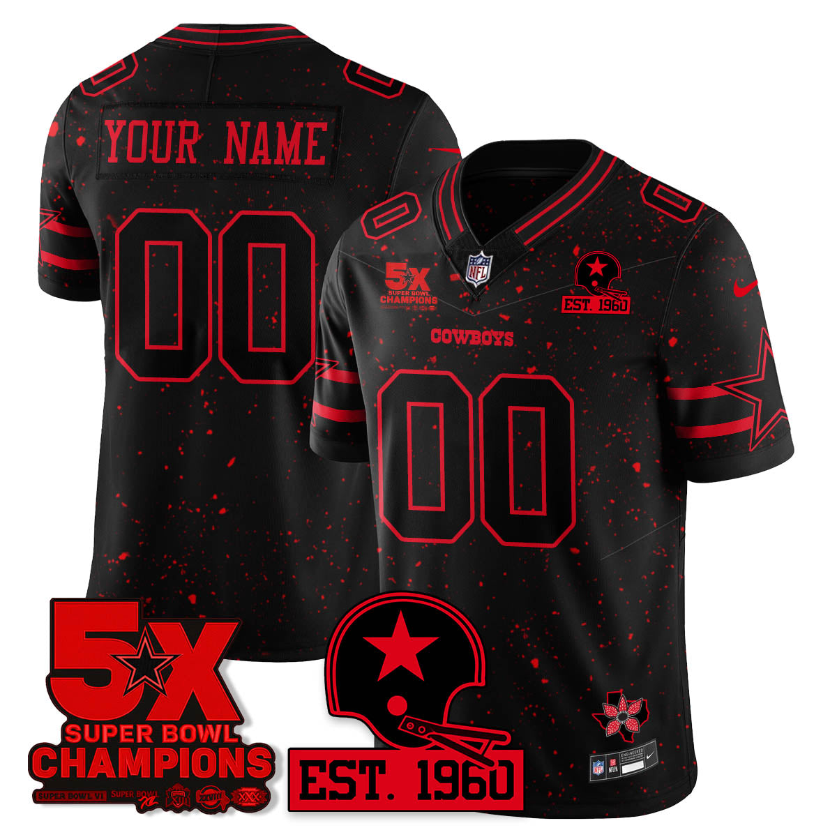 DAL 'Stranger Things Edition' Vapor Limited Custom Jersey - All Stitched