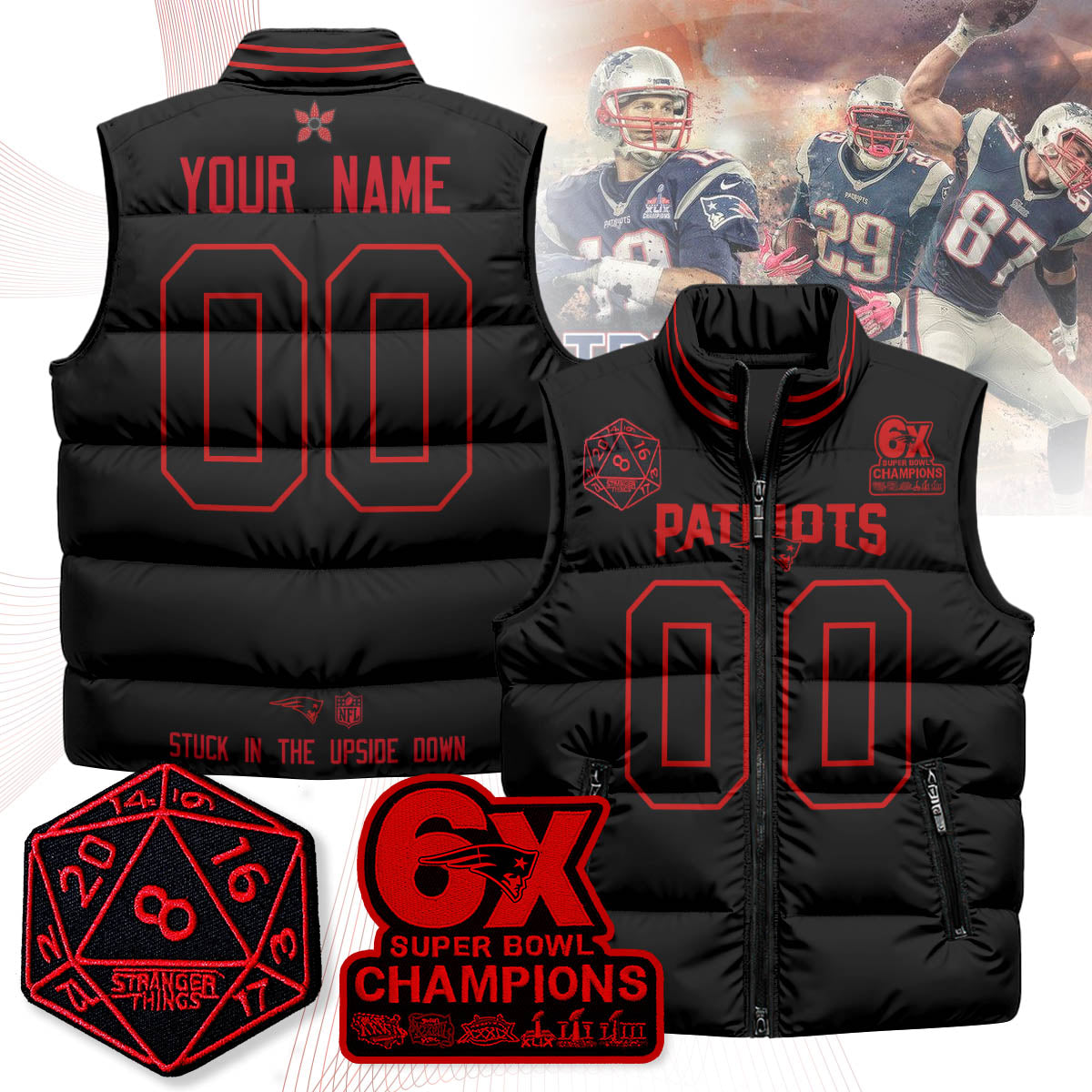 Custom NE 'Stranger Things Edition' Unisex Puffer Vest