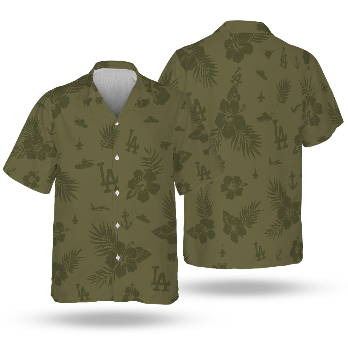LAD Special Armed Forces Hawaiian Design Button Shirt V2