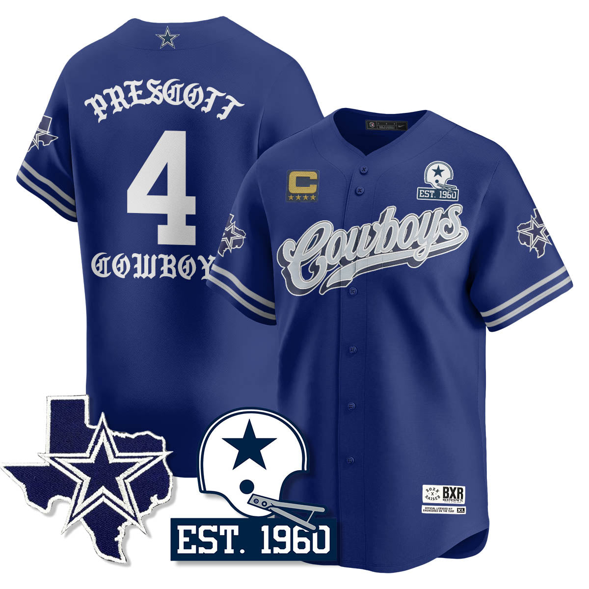 DAL Born x Raised Baseball Jersey - All Stitched