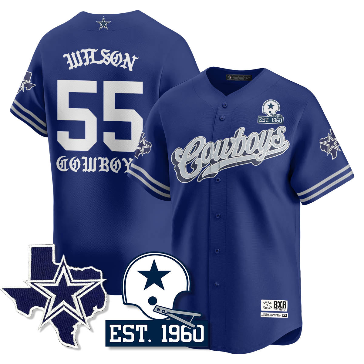 DAL Born x Raised Baseball Jersey - All Stitched