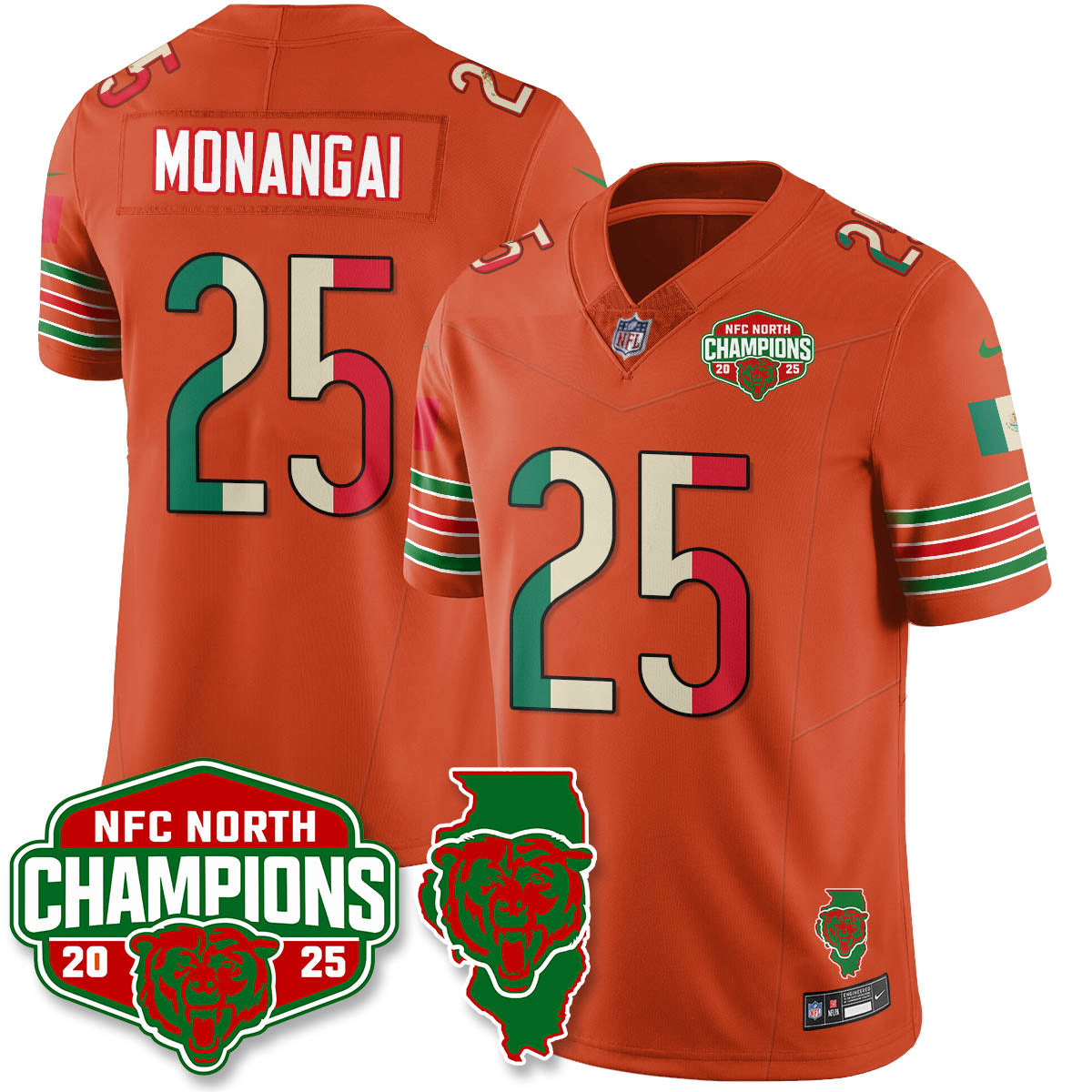 CHI Mexico NFC North Division Champions Vapor Limited Jersey - All Stitched
