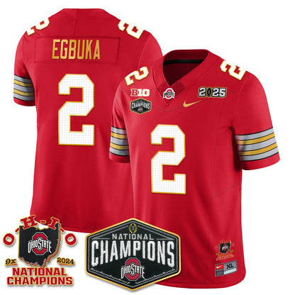 OSU 'Heritage Stripe' 2025 CFP Patch - National Champions Jersey N8 - All Stitched