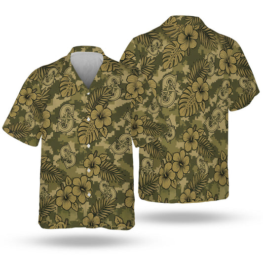 SEA Special Armed Forces Hawaiian Design Button Shirt V4