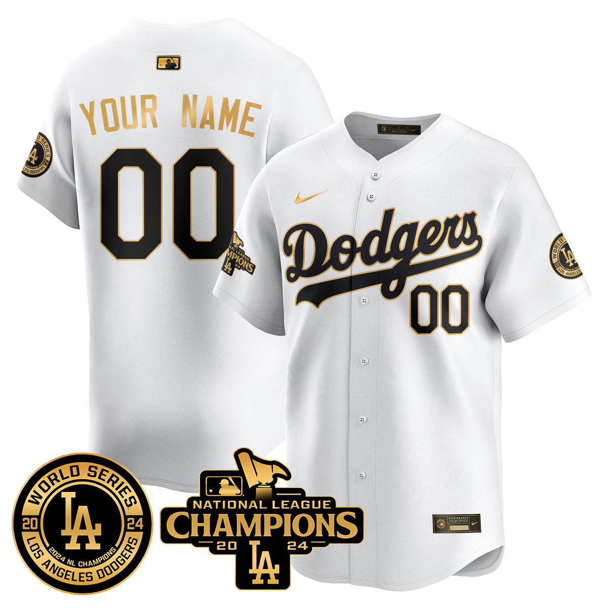 LAD World Series NL Champions Custom Jersey - All Stitched