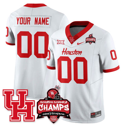 Houston Cougar Football 2025 Kinder's Texas Bowl Champions Jersey - All Stitched