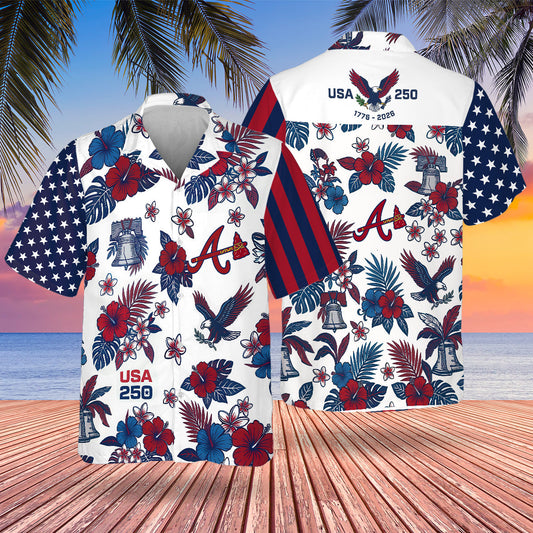 ATL Special Semiquincentennial Hawaiian Design Button Shirt V5
