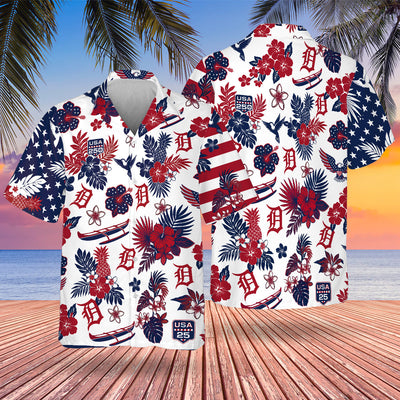 DET Special Semiquincentennial Hawaiian Design Button Shirt V2