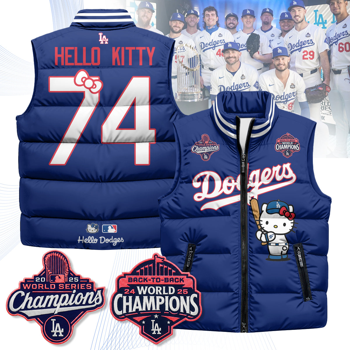 LAD Meow KT Edition Unisex Puffer Vest - Printed