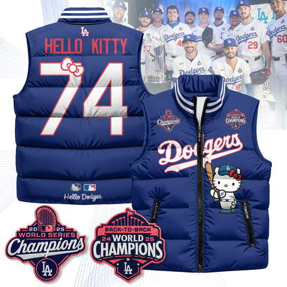 LAD Meow KT Edition Unisex Puffer Vest - Printed